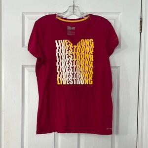 4/$20 Nike Women's Maroon and Yellow Dri-FIT Tee